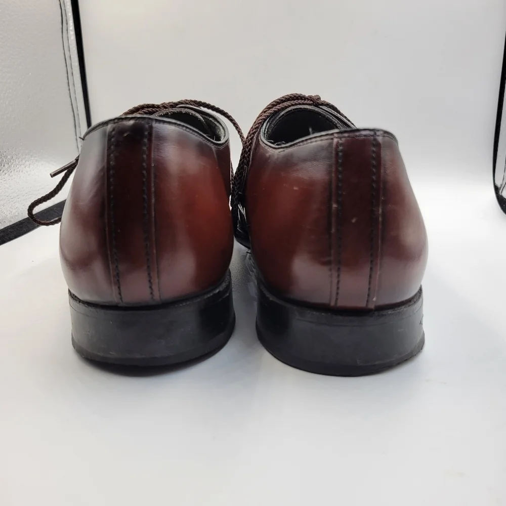 Weyenberg Mens Derby Oxfords Rich Brown Leather Sz 9